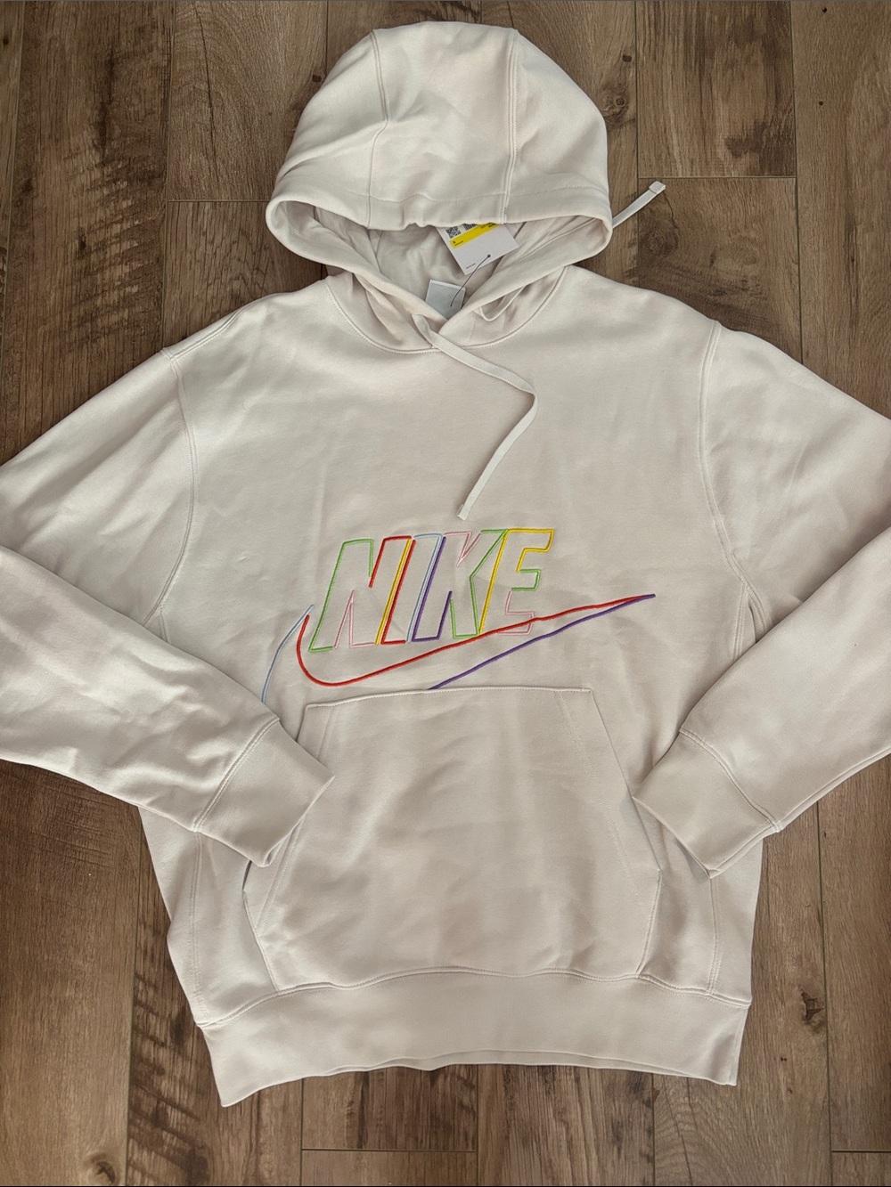 Nike Off-White Hoodie with Rainbow Logo